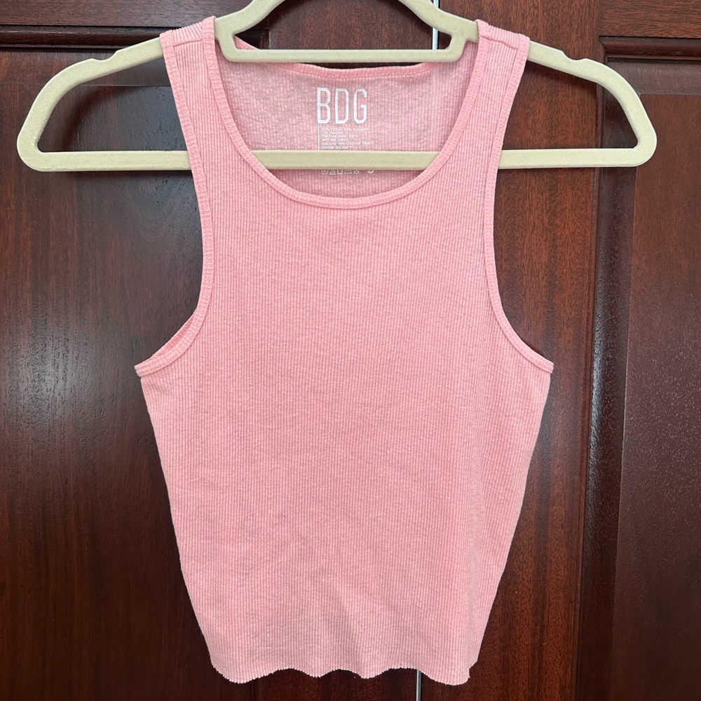 BDG Muscle Tank Ribbed Pink